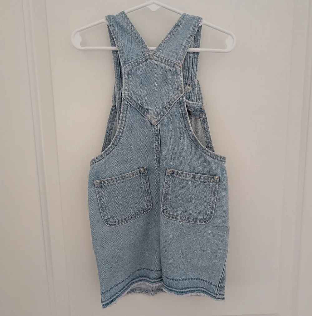$ Old Navy Light Wash Denim‎ Overall Dress